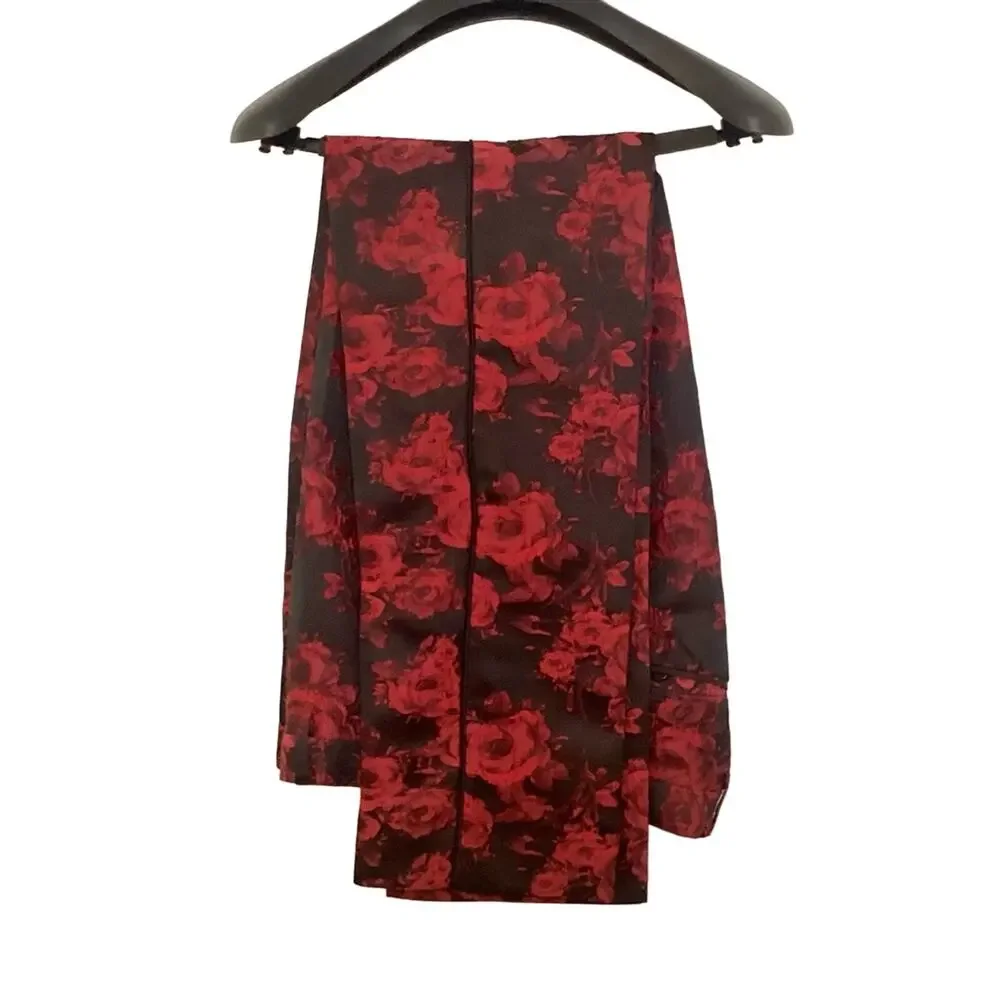 Biarelli Red/Black Rose Peak-Lapel Dinner Tuxedo Set